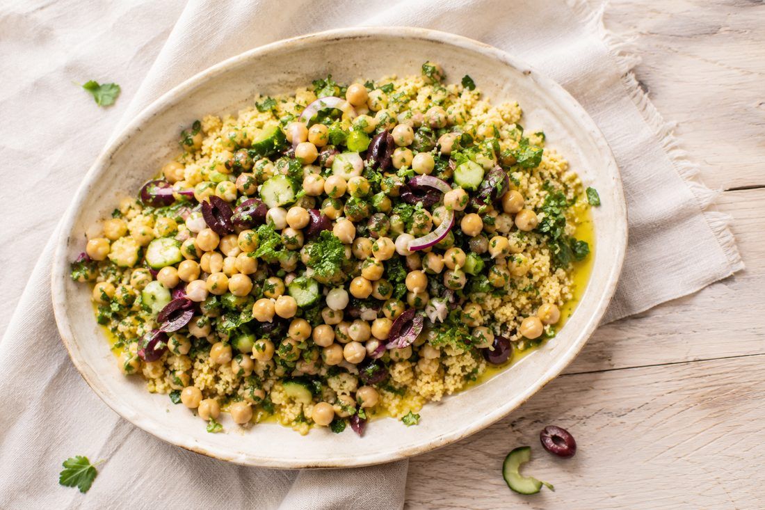 Mediterranean Chickpea Salad - Cucumber · Olive · Lemon-Herb, made by Chef Michael Rossi for SEASON