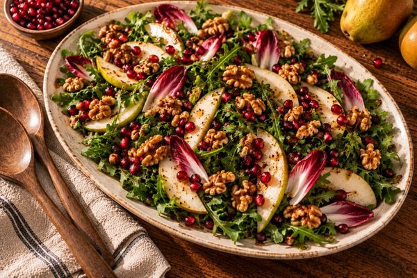 Pear & Pomegranate Salad - Pear · Pomegranate · Toasted Walnut