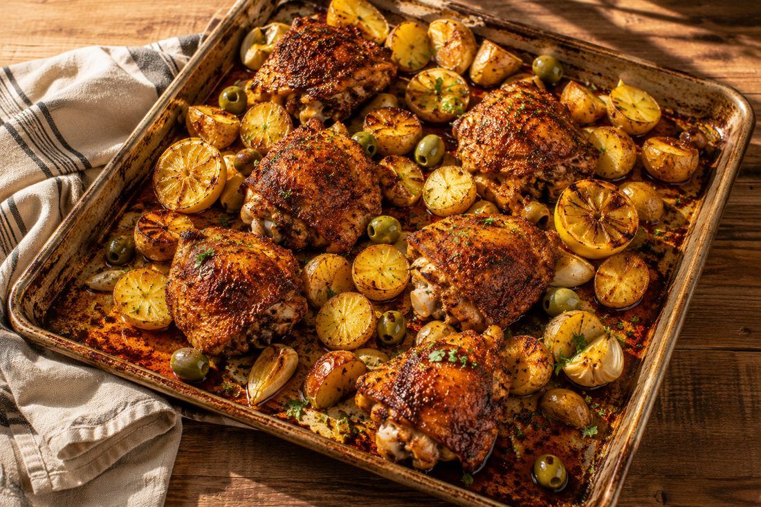 Spanish Chicken - Smoked Paprika · Baby Potatoes · Olives, made by Chef Michael Rossi for SEASON