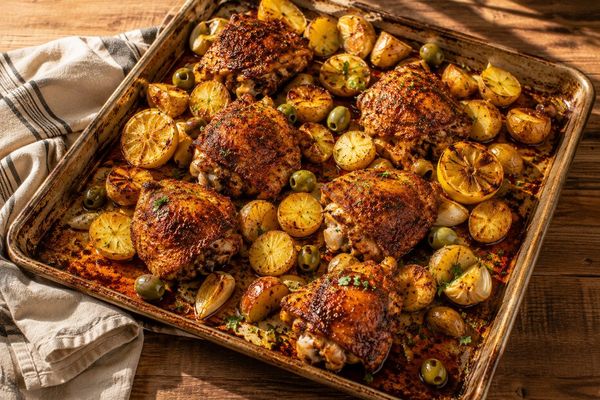 Spanish Chicken - Smoked Paprika · Baby Potatoes · Olives