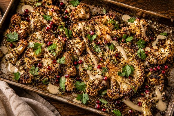 Za'atar Cauliflower - Za'atar · Tahini · Pomegranate