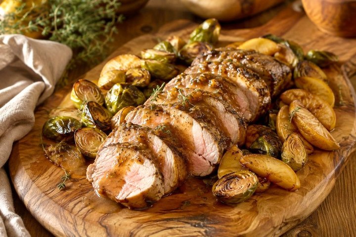 Apple cider pork from a SEASON weekly plan